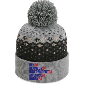 Rfk Kennedy Independent America Bobby 24 The Baniff Cuffed Pom Beanie