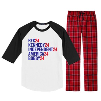 Rfk Kennedy Independent America Bobby 24 Raglan Sleeve Pajama Set