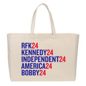 Rfk Kennedy Independent America Bobby 24 Cotton Canvas Jumbo Tote