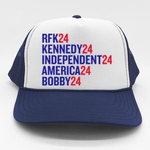 Rfk Kennedy Independent America Bobby 24 Trucker Hat