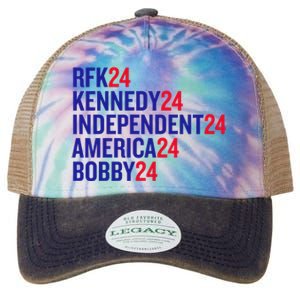 Rfk Kennedy Independent America Bobby 24 Legacy Tie Dye Trucker Hat