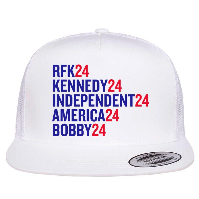 Rfk Kennedy Independent America Bobby 24 Flat Bill Trucker Hat