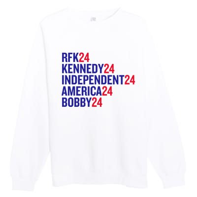 Rfk Kennedy Independent America Bobby 24 Premium Crewneck Sweatshirt