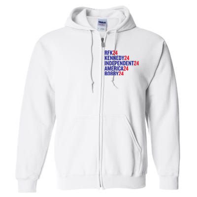 Rfk Kennedy Independent America Bobby 24 Full Zip Hoodie