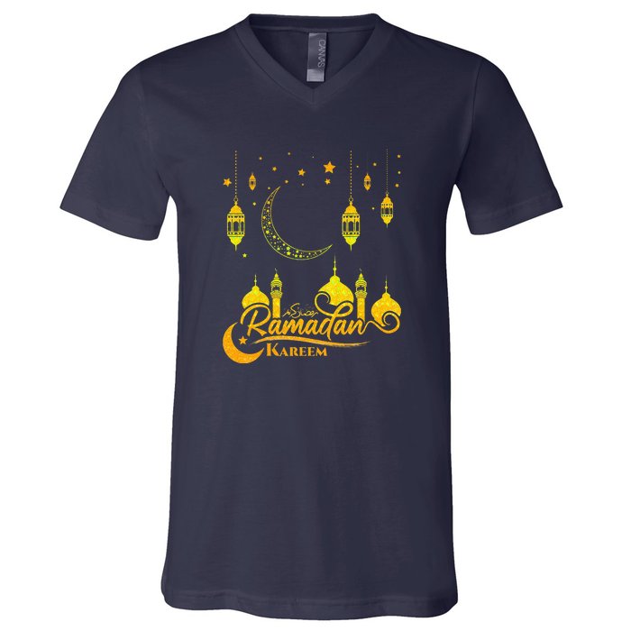 Ramadan Kareem Islamic Fasting Outfit V-Neck T-Shirt