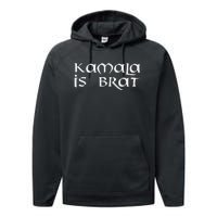 Retro Kamala Is Brat Funny Sarcastic 2024 Performance Fleece Hoodie