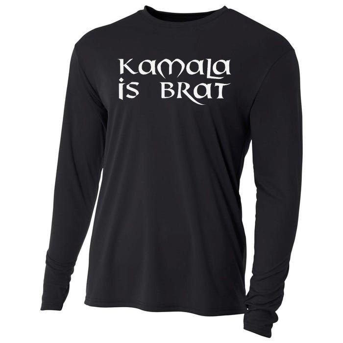 Retro Kamala Is Brat Funny Sarcastic 2024 Cooling Performance Long Sleeve Crew