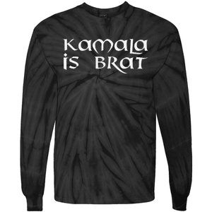 Retro Kamala Is Brat Funny Sarcastic 2024 Tie-Dye Long Sleeve Shirt