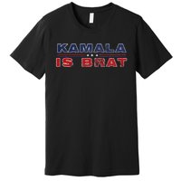 Retro Kamala Is Brat Funny Sarcastic 2024 Premium T-Shirt