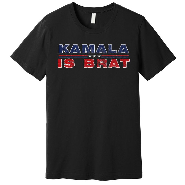 Retro Kamala Is Brat Funny Sarcastic 2024 Premium T-Shirt