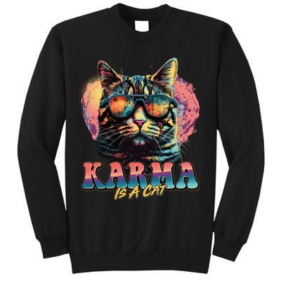 Retro Karma Is A Cat Sweatshirt