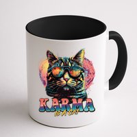 Retro Karma Is A Cat Mug