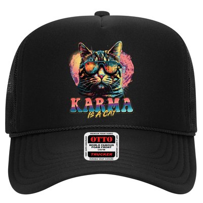 Retro Karma Is A Cat Trucker Hat