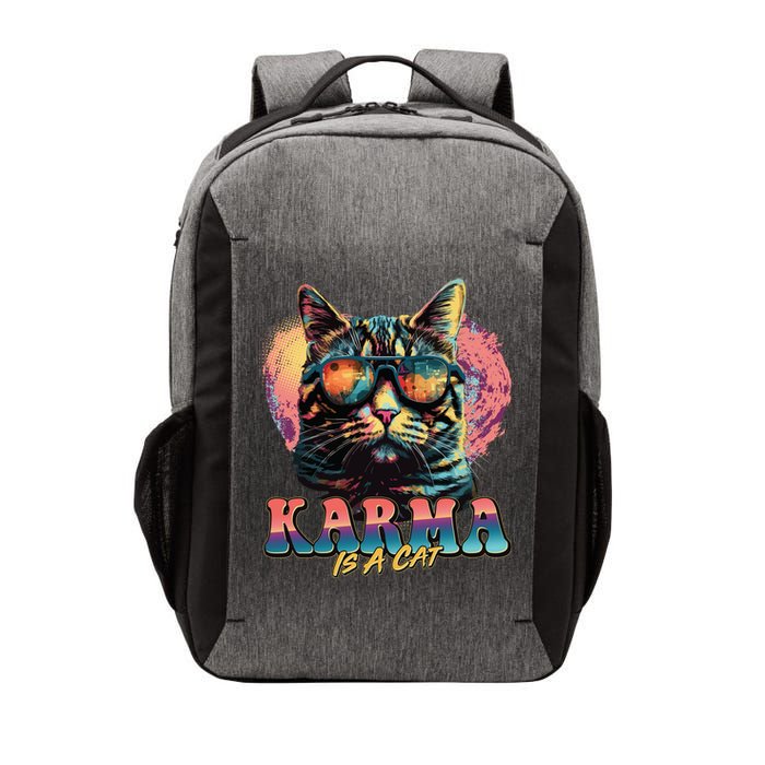 Retro Karma Is A Cat Vector Backpack