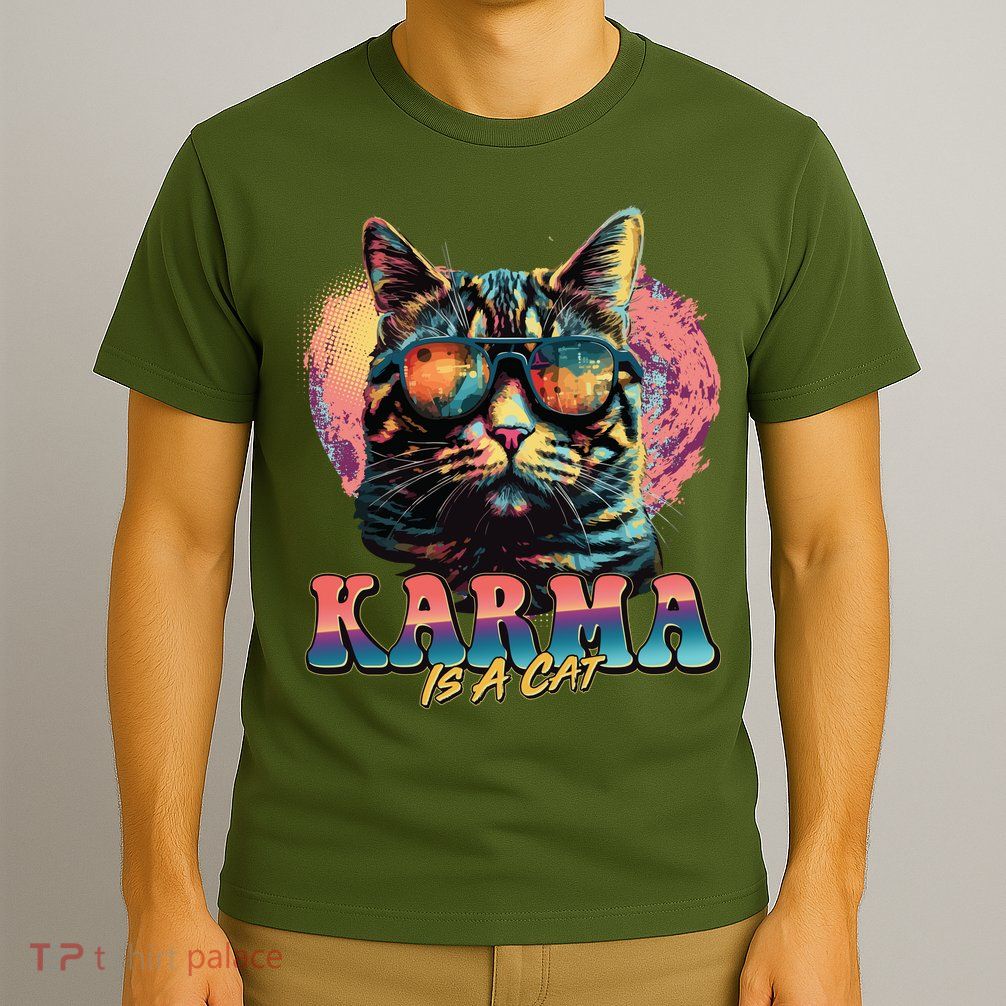 Retro Karma Is A Cat T-Shirt