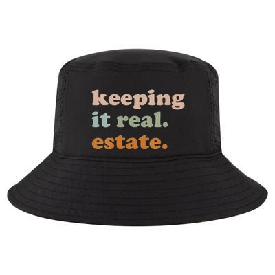 Retro Keeping It Real Estate Broker Agent Seller Realtor Cool Comfort Performance Bucket Hat