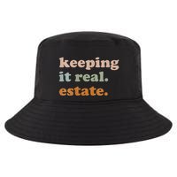Retro Keeping It Real Estate Broker Agent Seller Realtor Cool Comfort Performance Bucket Hat