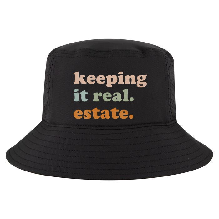 Retro Keeping It Real Estate Broker Agent Seller Realtor Cool Comfort Performance Bucket Hat