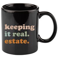 Retro Keeping It Real Estate Broker Agent Seller Realtor 11oz C Handle Ceramic Mug