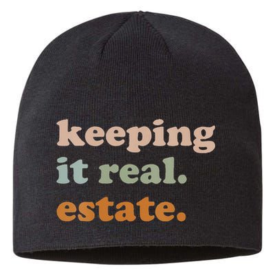Retro Keeping It Real Estate Broker Agent Seller Realtor Sustainable Beanie
