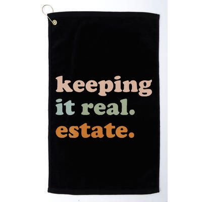 Retro Keeping It Real Estate Broker Agent Seller Realtor Golf Towel