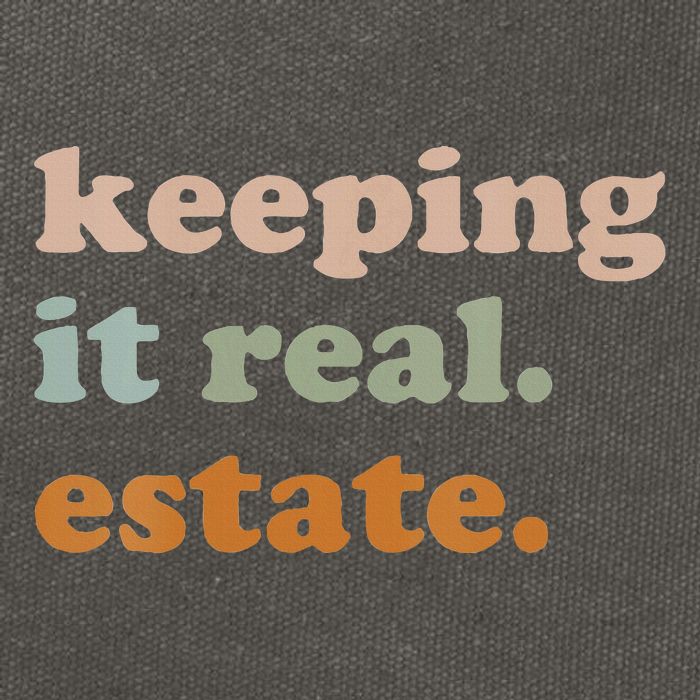 Retro Keeping It Real Estate Broker Agent Seller Realtor Cotton Canvas Backpack
