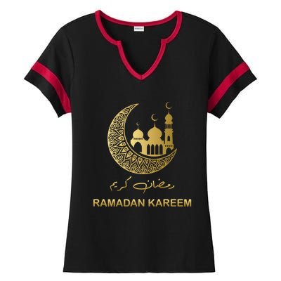 Ramadan Kareem Islamic Cool Gift Ladies Halftime Notch Neck Tee