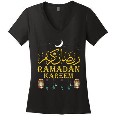 Ramadan Kareem Islamic Fasting Outfit Women's V-Neck T-Shirt