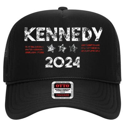 Robert Kennedy Jr 2024 President Retro Vintage Elections High Crown Mesh Back Trucker Hat