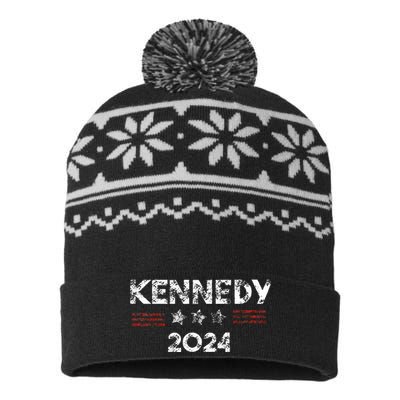 Robert Kennedy Jr 2024 President Retro Vintage Elections USA-Made Snowflake Beanie