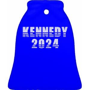 Robert Kennedy Jr For President 2024 American Flag Ceramic Bell Ornament