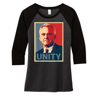 Robert Kennedy Jr. Rfk Jr For Trump Unity 2024 Obama Poster Women's Tri-Blend 3/4-Sleeve Raglan Shirt