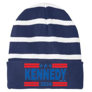 Robert Kennedy Jr. For President 2024 Logo Striped Beanie with Solid Band