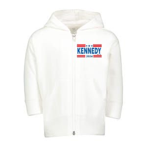 Robert Kennedy Jr. For President 2024 Logo Toddler Zip Fleece Hoodie