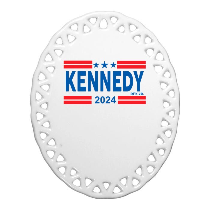 Robert Kennedy Jr. For President 2024 Logo Ceramic Oval Ornament