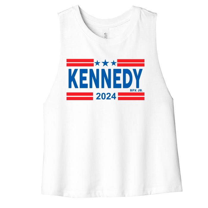 Robert Kennedy Jr. For President 2024 Logo Women's Racerback Cropped Tank