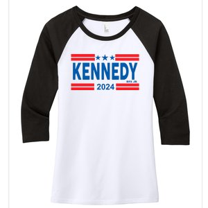 Robert Kennedy Jr. For President 2024 Logo Women's Tri-Blend 3/4-Sleeve Raglan Shirt