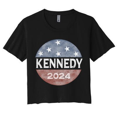 Robert Kennedy Jr 2024 President Vintage USA Flag Crop Top