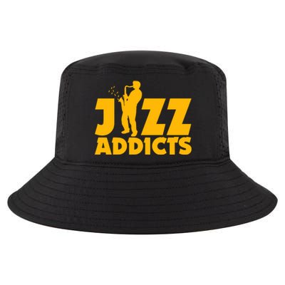 Robert Komaniecki Jazz Addicts With Saxophone Cool Comfort Performance Bucket Hat