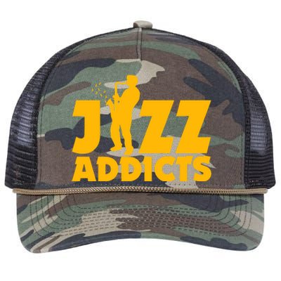 Robert Komaniecki Jazz Addicts With Saxophone Retro Rope Trucker Hat Cap