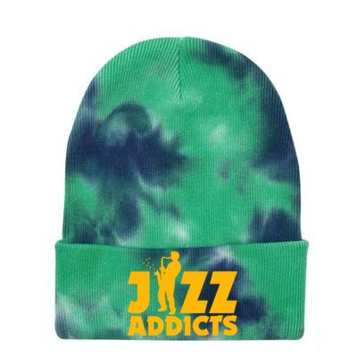 Robert Komaniecki Jazz Addicts With Saxophone Tie Dye 12in Knit Beanie