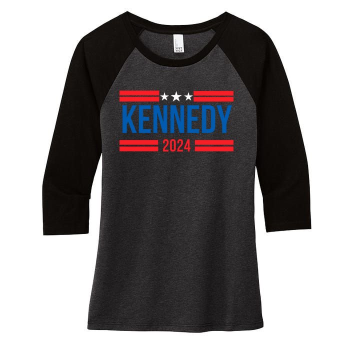 Robert Kennedy Jr. 2024 Presidential Election Kennedy 2024 Women's Tri-Blend 3/4-Sleeve Raglan Shirt