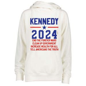 Robert Kennedy Jr. Rfk Jr 2024 For President Priorities Womens Funnel Neck Pullover Hood