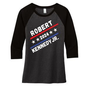 Robert Kennedy Jr. For President 2024 Presidential Election Women's Tri-Blend 3/4-Sleeve Raglan Shirt