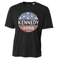 Robert Kennedy Jr 2024 President Vintage Button USA Flag Cooling Performance Crew T-Shirt