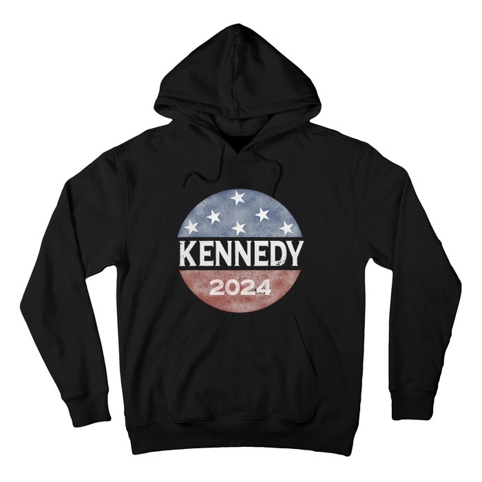 Robert Kennedy Jr 2024 President Vintage Button USA Flag Hoodie