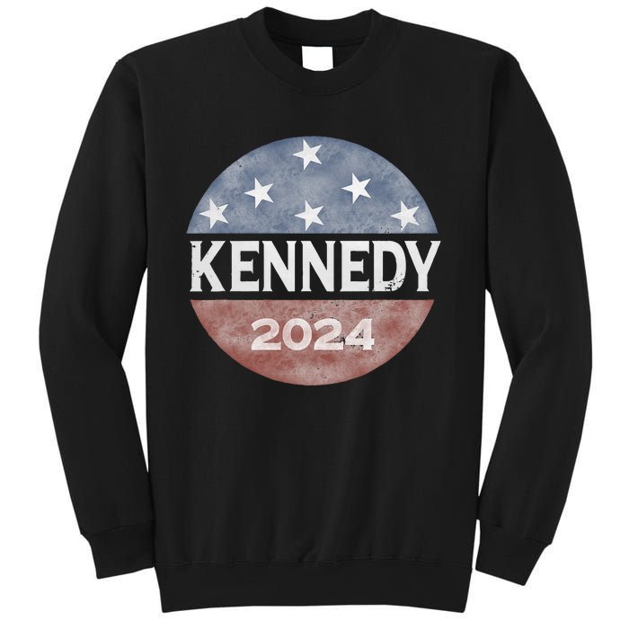 Robert Kennedy Jr 2024 President Vintage Button USA Flag Sweatshirt