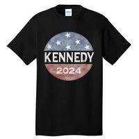 Robert Kennedy Jr 2024 President Vintage Button USA Flag Tall T-Shirt