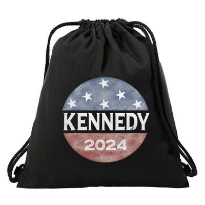 Robert Kennedy Jr 2024 President Vintage Button USA Flag Drawstring Bag
