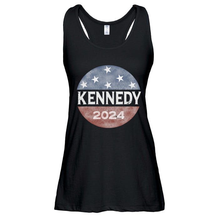 Robert Kennedy Jr 2024 President Vintage Button USA Flag Ladies Essential Flowy Tank